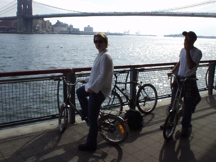 Anjie and Ajay at The Brooklyn Bridge